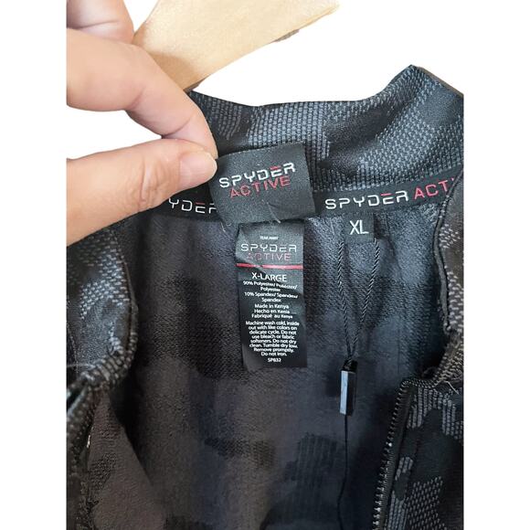 SPYDER Jacket Cropped Top Camouflage Half Zip Long Sleeves Fleece Lined XL NWT - Picture 4 of 9